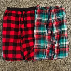 2 Pairs of plaid PJ pants